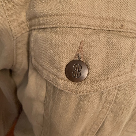 Bill Blass Oatmeal Denim Jacket - Picture 2 of 7